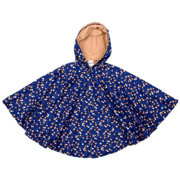 Cape de pluie - indigo/camel - Accueil par BB&Co