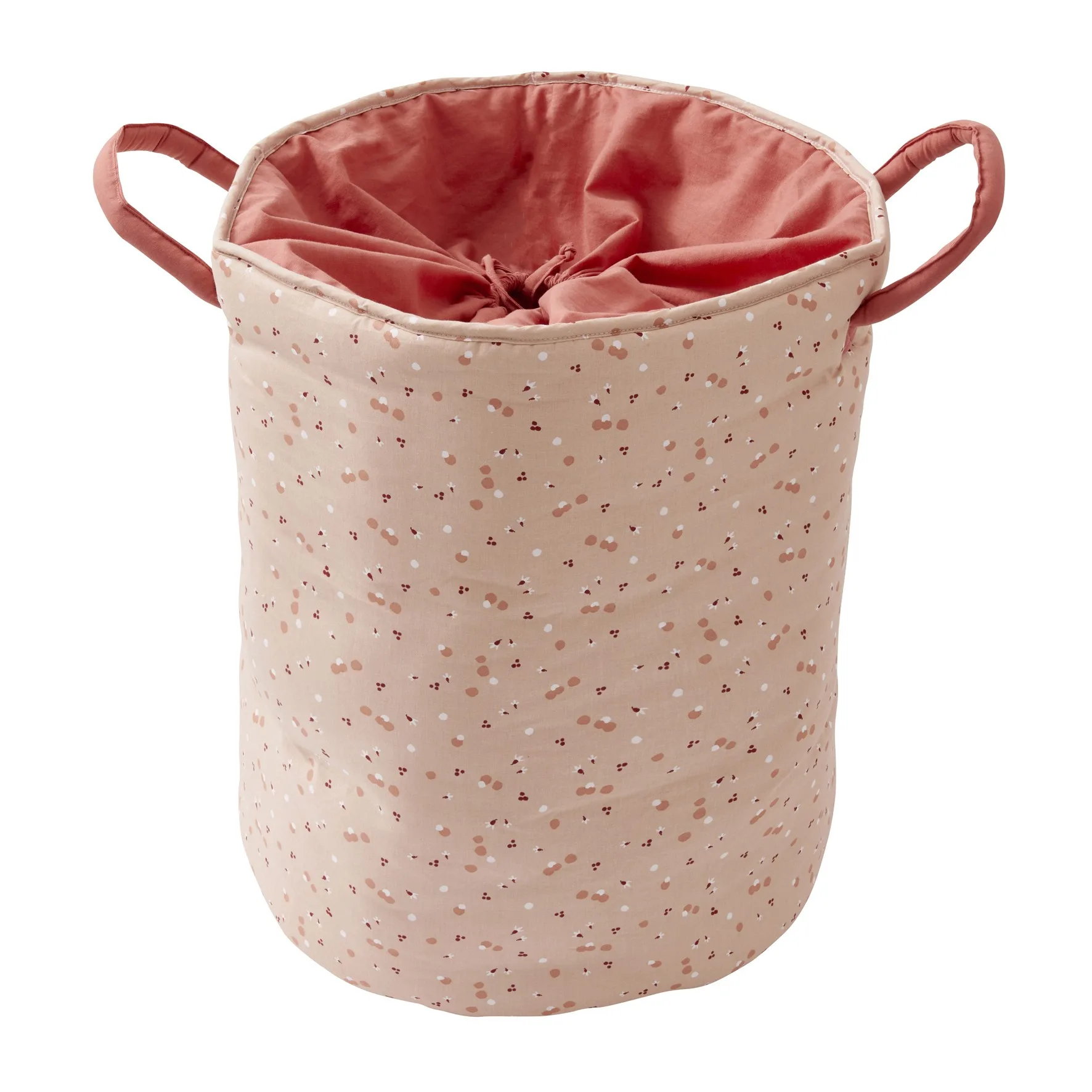 Maxi panier de rangement à anses Blooming Day nude/marsala - Maxi Paniers de rangement par BB&Co