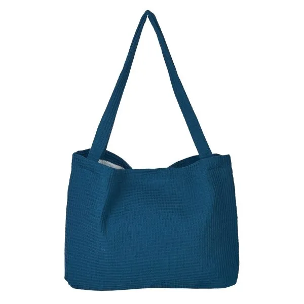 Mom bag - nid d'abeille vert paon - Accueil par BB&Co
