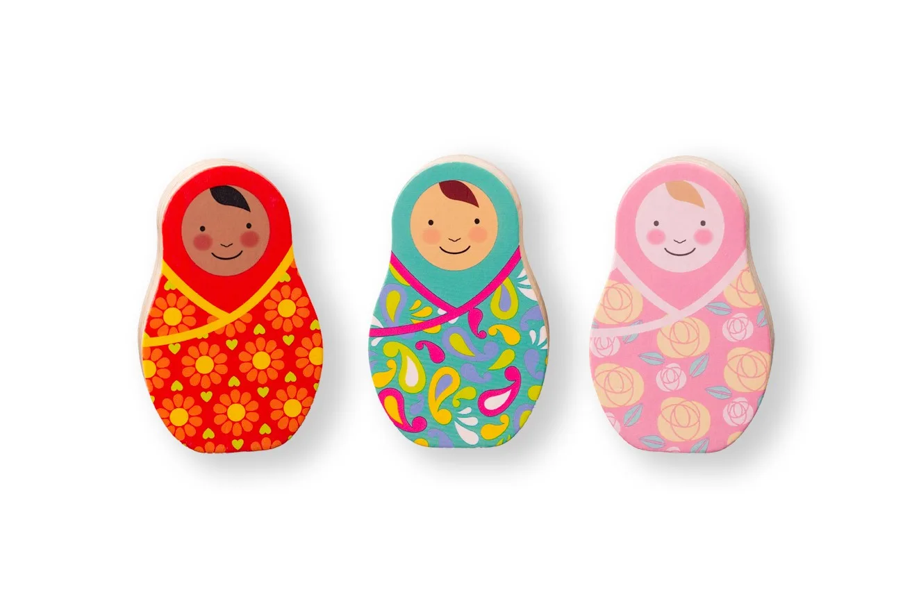 Bateau en bois Woodlies (+ 7 personnages) - Petits Amis - Jouets par Rosa & Bo