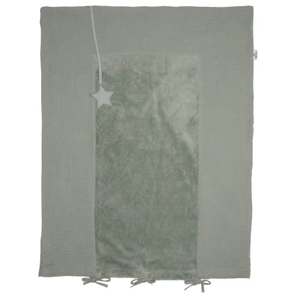 Housse de matelas à langer vert de gris Mix & Match - Housses de matelas à langer par BB&Co