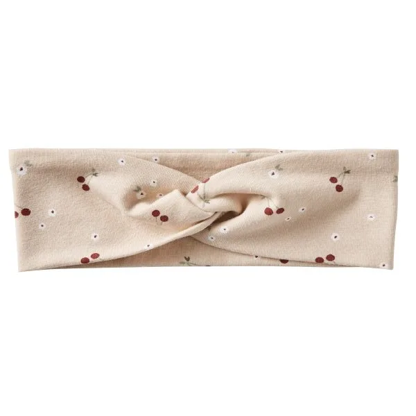 Bandeau large effet turban imprimé cerises - Accueil par BB&Co