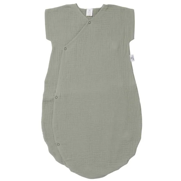 Gigoteuse légère forme kimono double gaze vert de gris - Gigoteuses par BB&Co