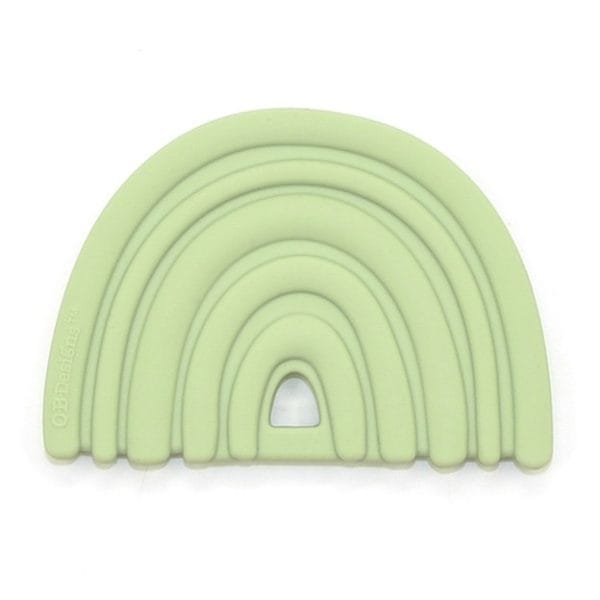Anneau de dentition silicone arc-en-ciel - Sauge - Accueil par OB Designs