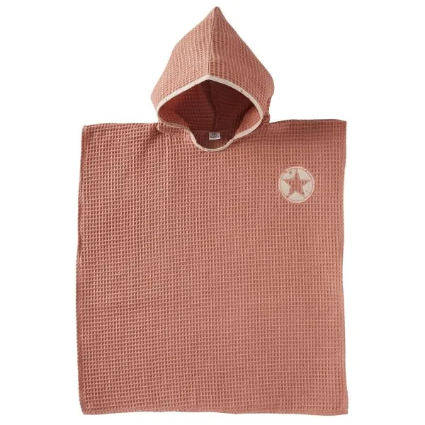 Poncho de bain à capuche en nid d'abeille marsala - Peignoirs & Capes de Bain par BB&Co