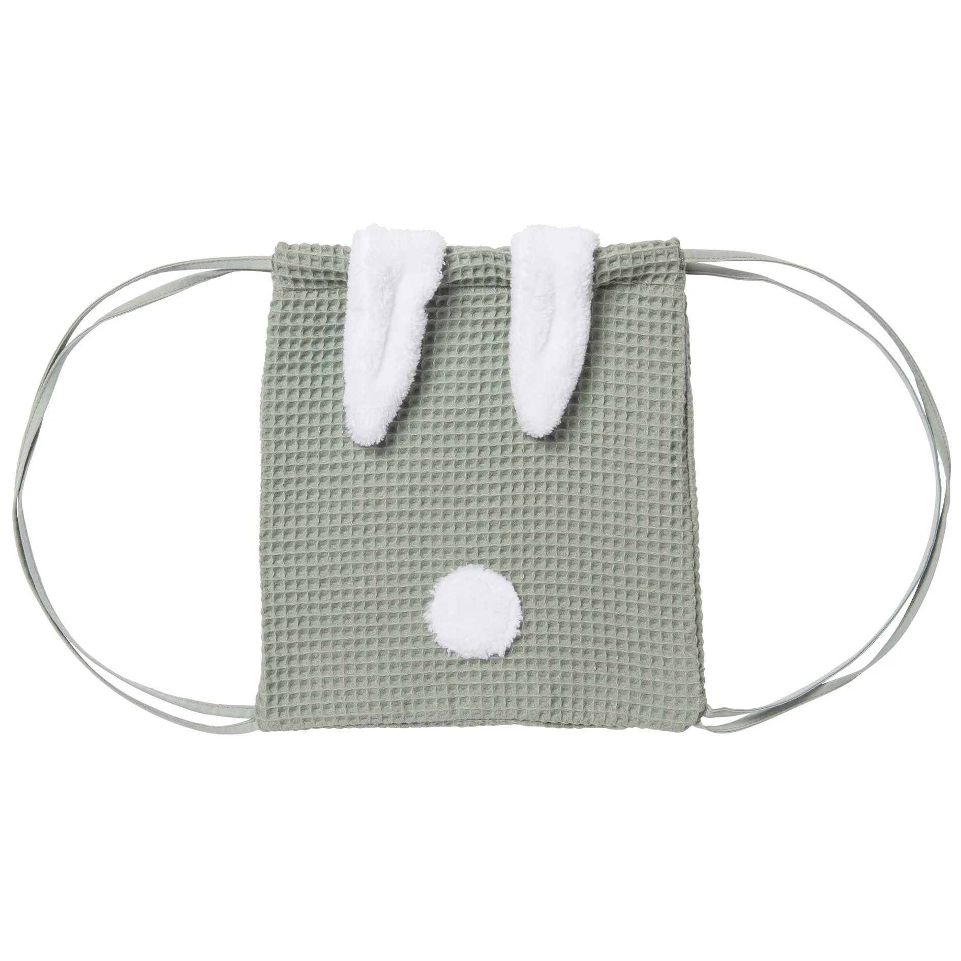 Sac à dos lapin en nid d’abeille - vert de gris - Sacs enfants par BB&Co