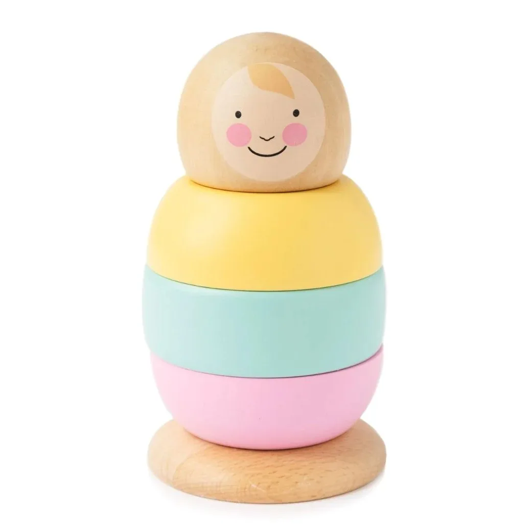 Jouet à empiler en bois – Poupée Rosa