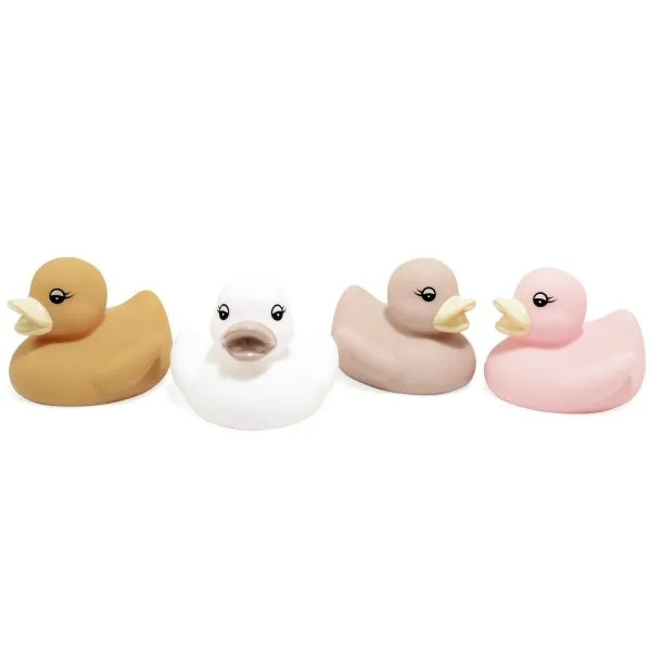 Boîte 4 canards de bain coloris scandi