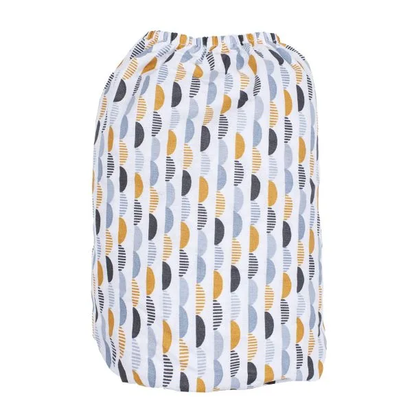 Drap housse 60 x 120 cm gris/blanc/camel