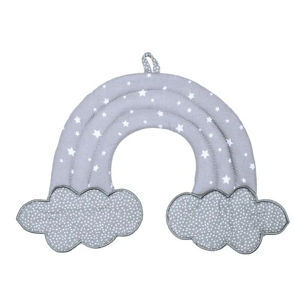 Décoration murale arc-en-ciel - Une Etoile est née - gris/blanc