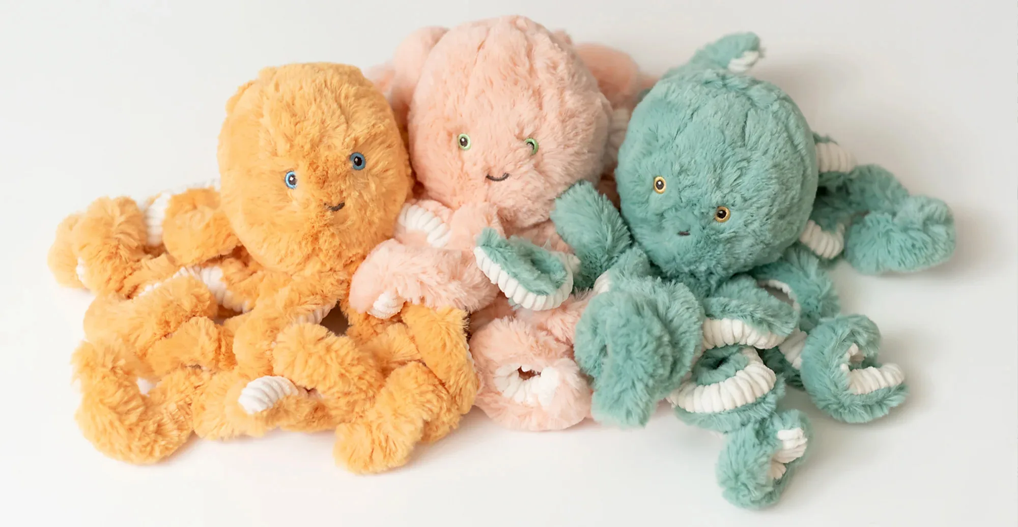 Peluche ultra douce poulpe - Bleu céladon – Image 5