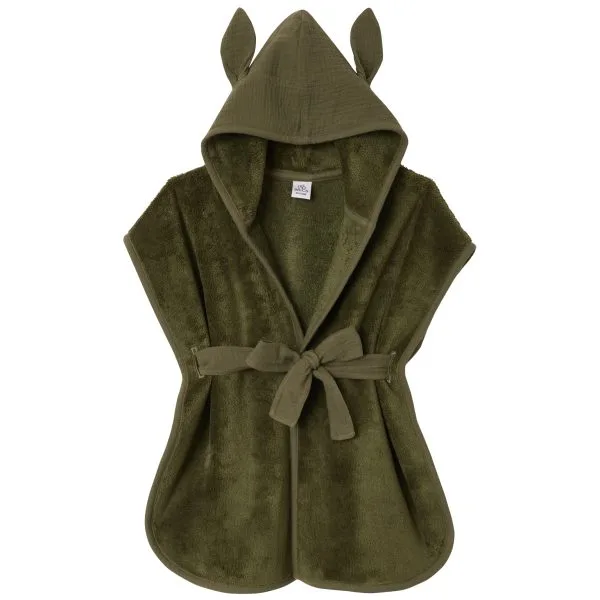 Peignoir bambou et gaze de coton fougère