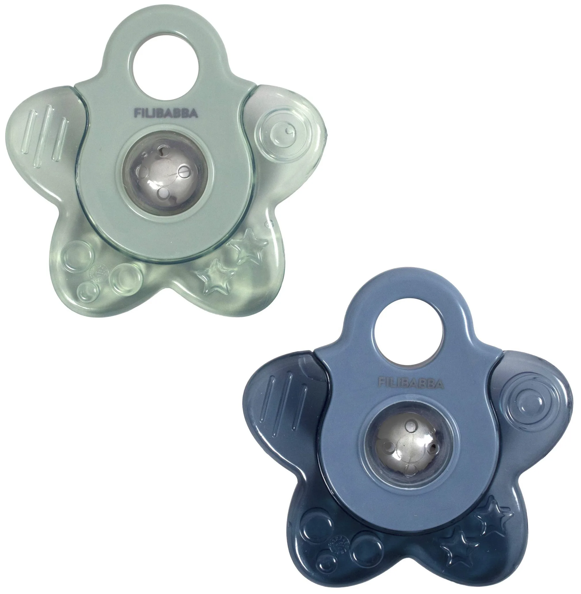 BB&Co - Anneau de dentition rafraîchissant étoile Pack x 2 - Bleu par Filibabba