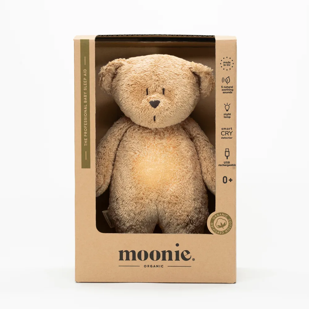 Moonie - ourson nature bio avec sons & lumières cappuccino – Image 2