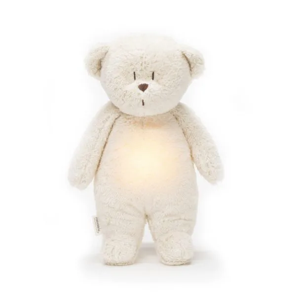 Moonie - ourson nature bio avec sons & lumières blanc polaire