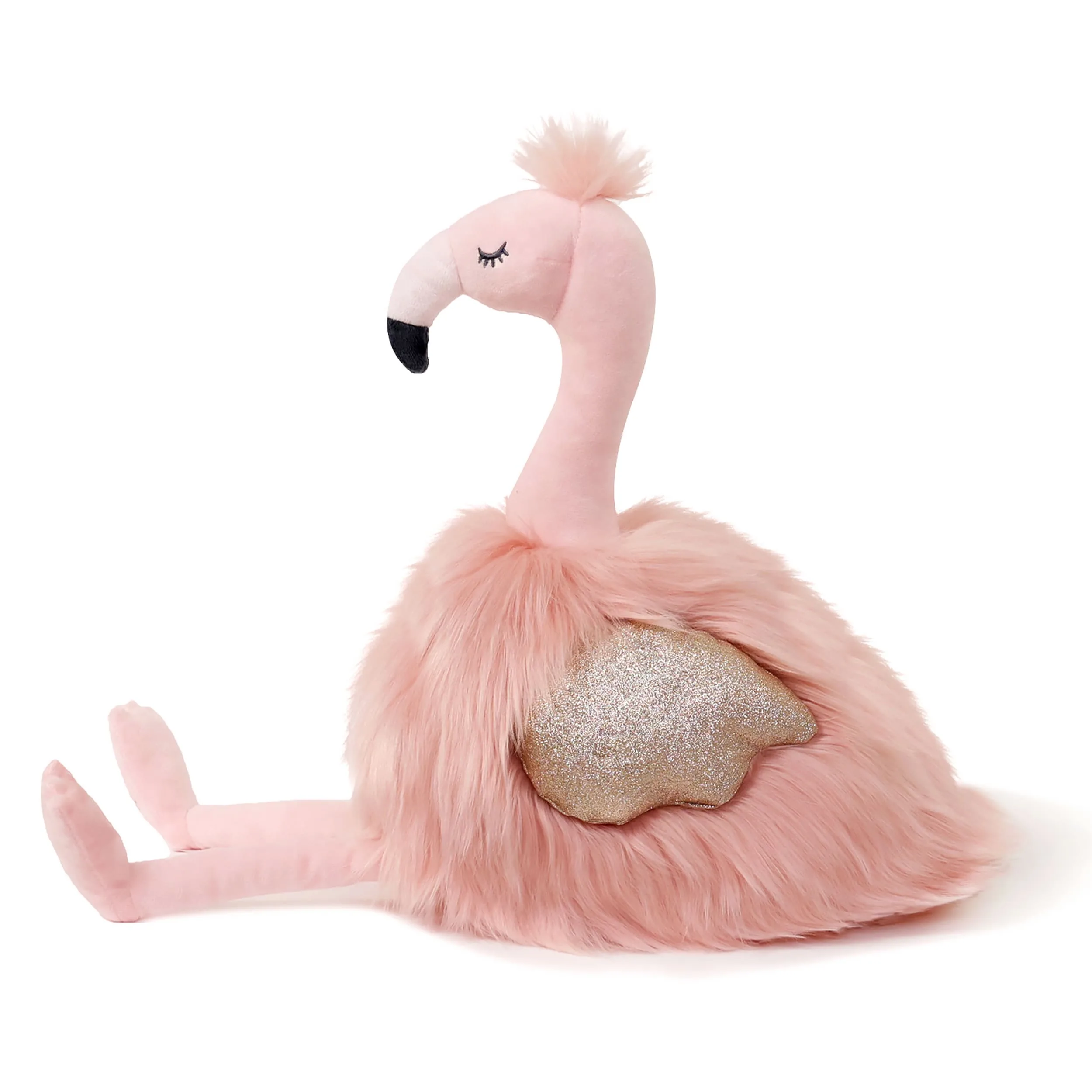 Peluche ultra douce flamant rose angora 50 cm - Rose – Image 2