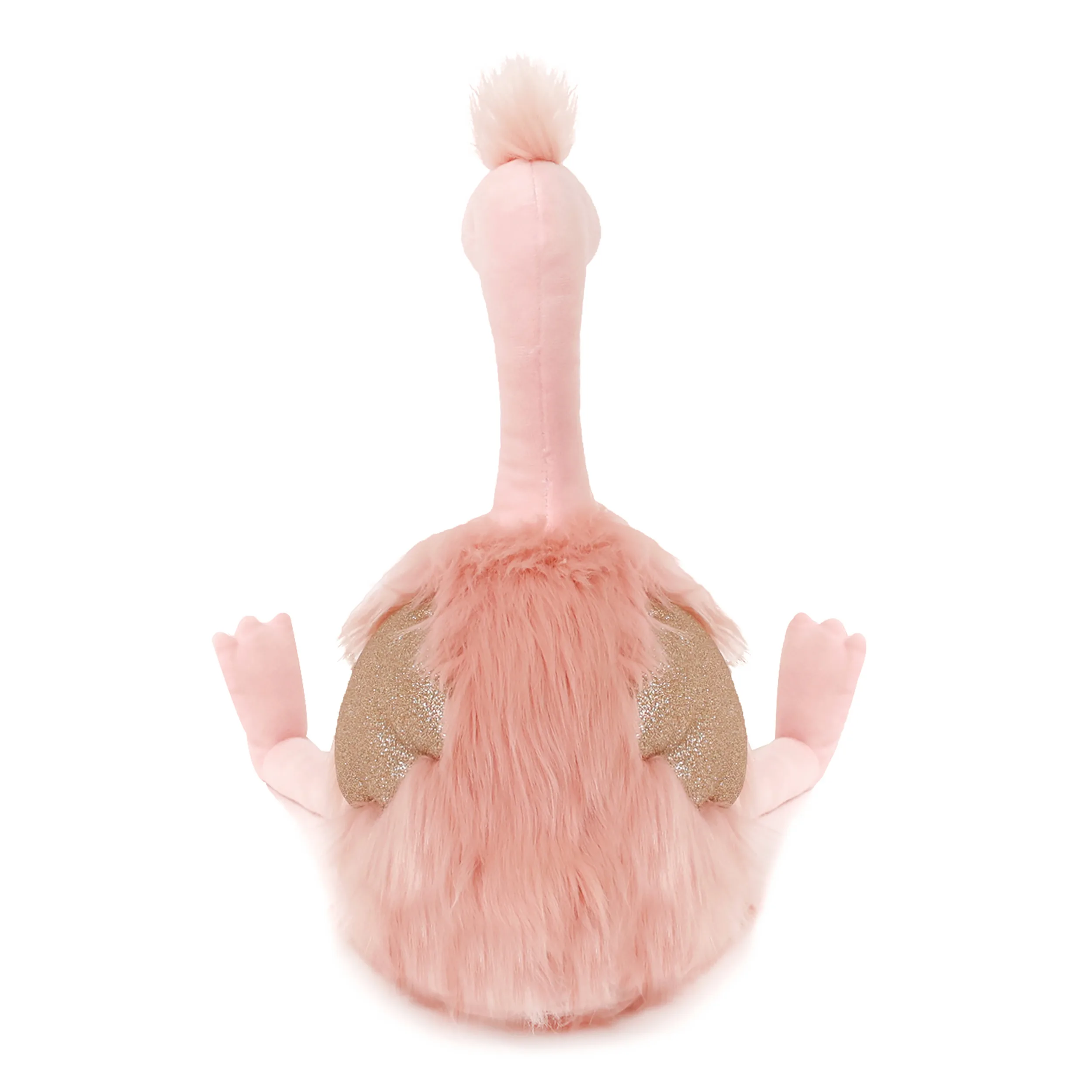 Peluche ultra douce flamant rose angora 50 cm - Rose – Image 3