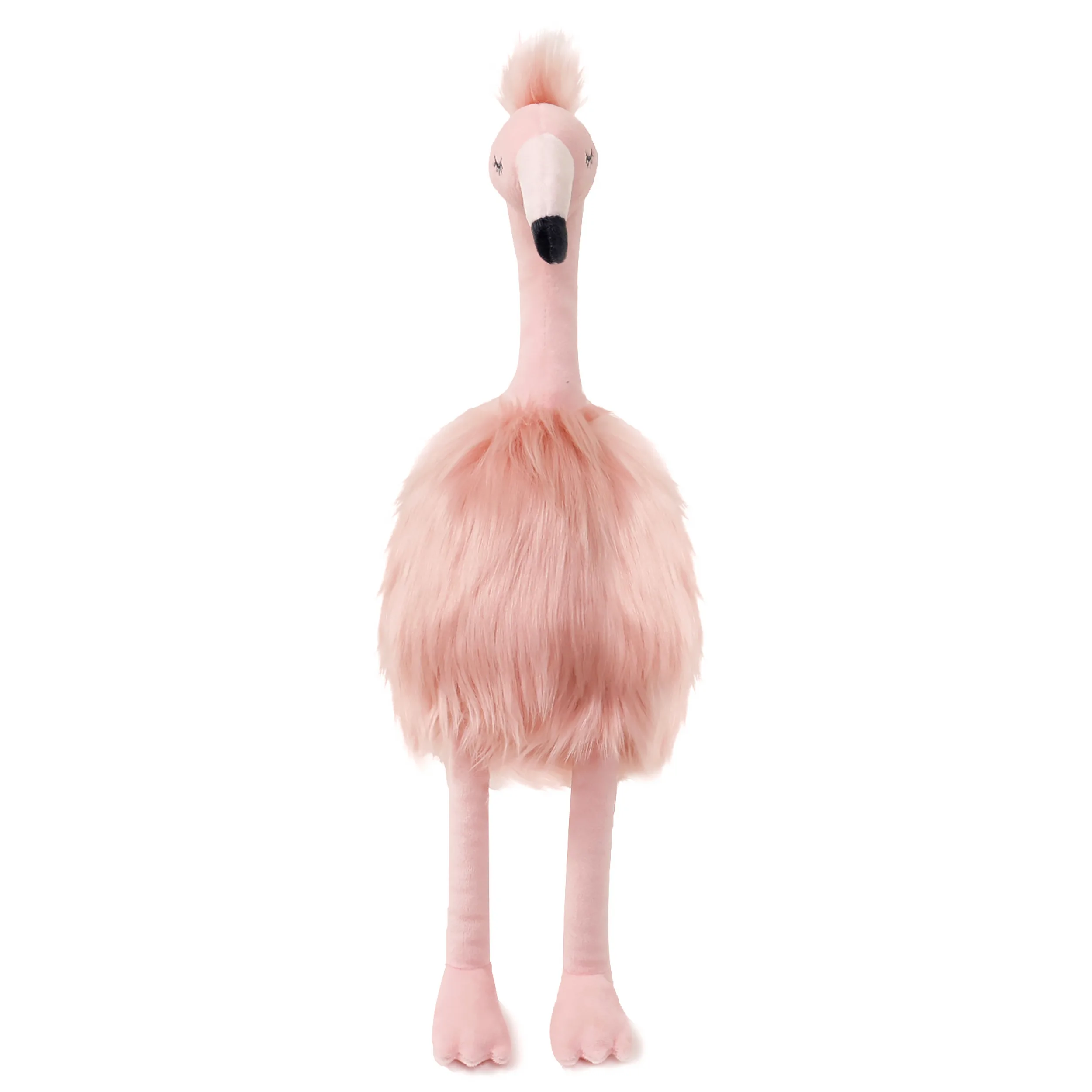 Peluche ultra douce flamant rose angora 50 cm - Rose – Image 4