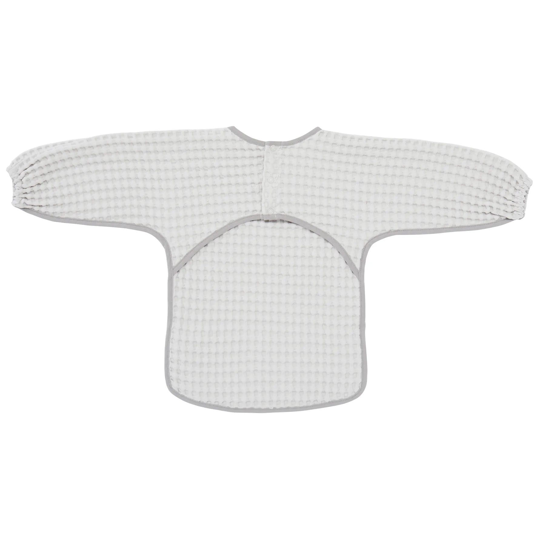 Bavoir manches longues en coton gaufré 6-24M nuage – Image 2