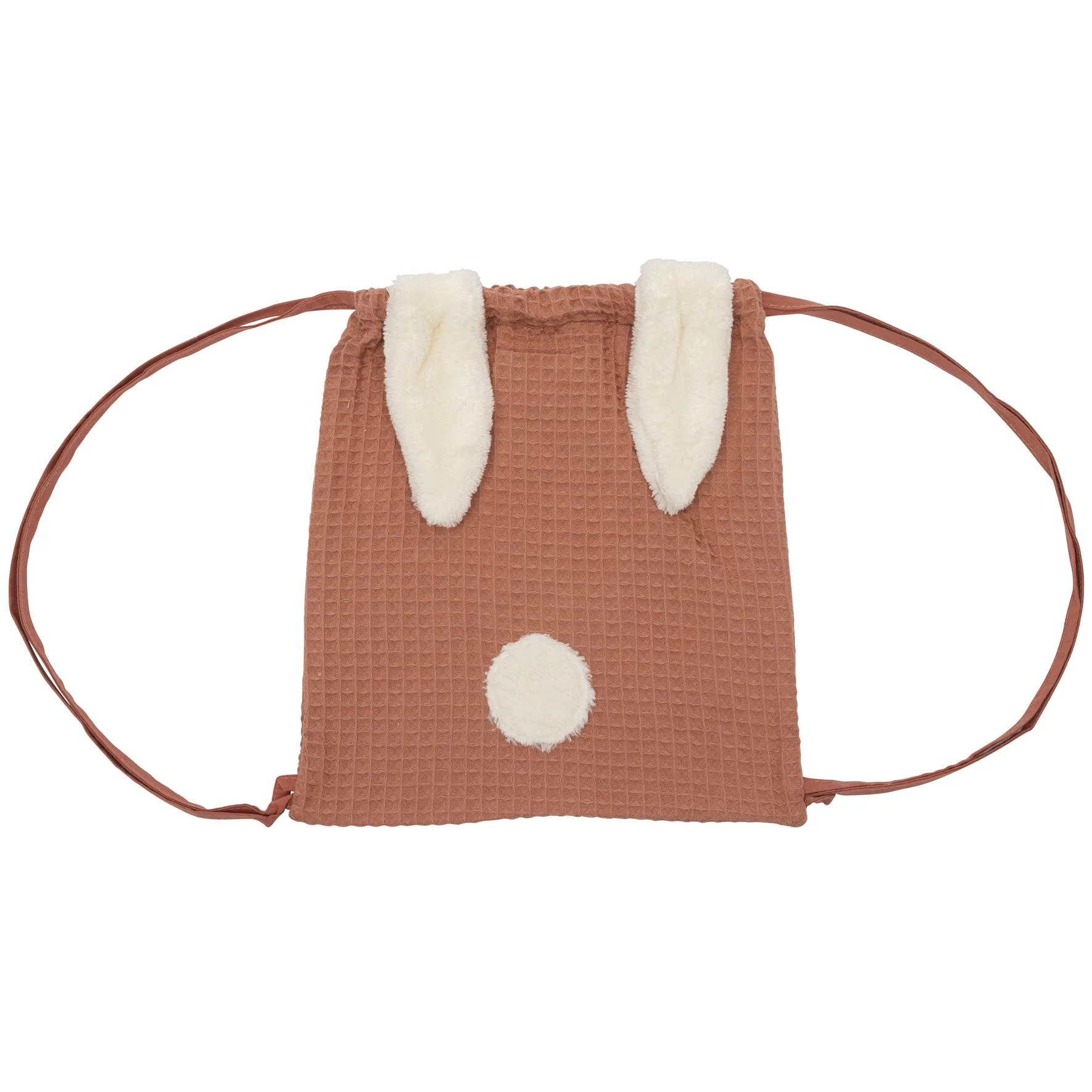 BB&Co - Sac à dos lapin en nid d’abeille marsala