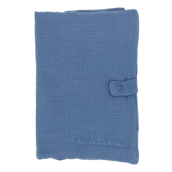 Protège-carnet de santé bleu