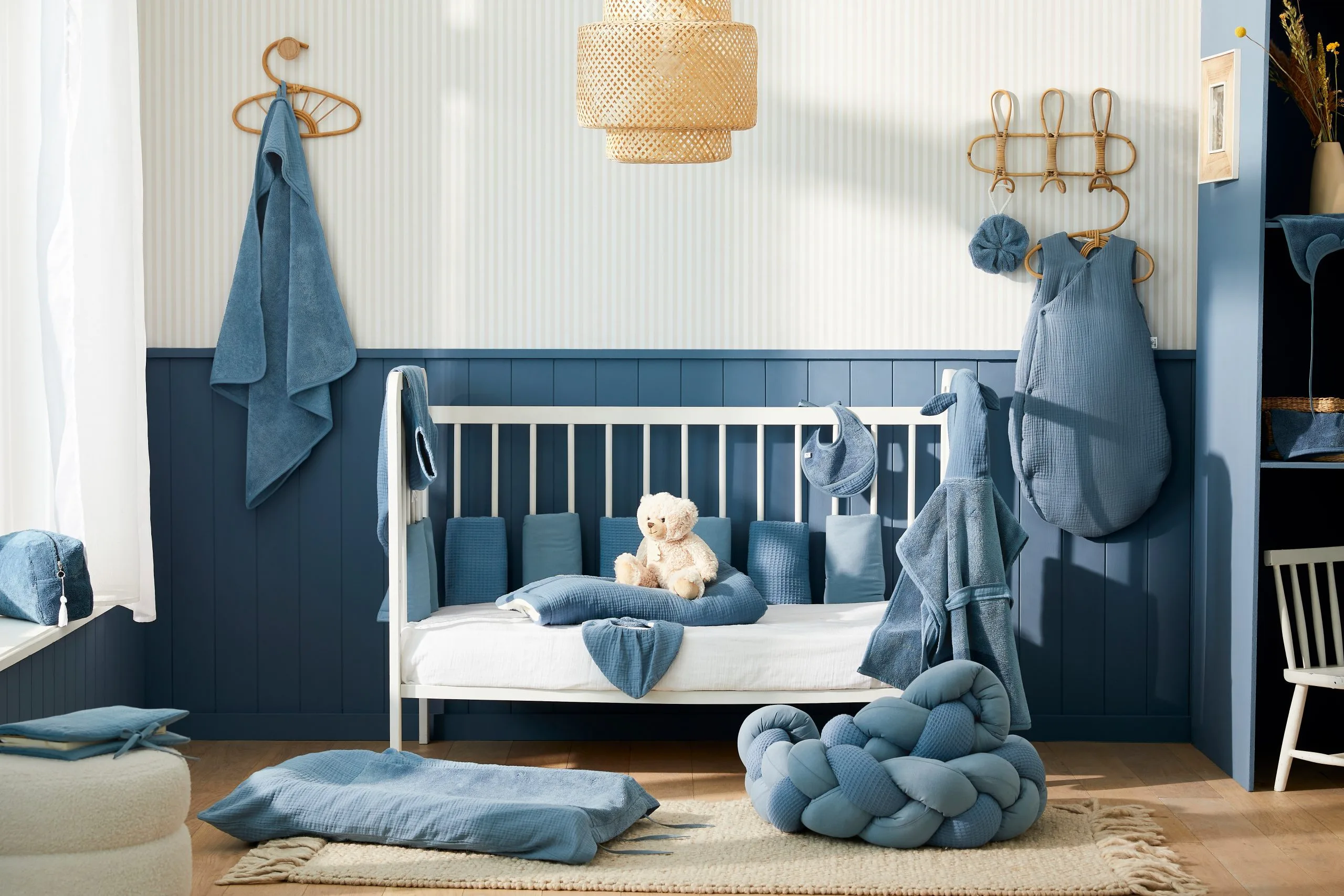 Housse de matelas à langer 60x80cm pierre bleue - Mix & Match – Image 2