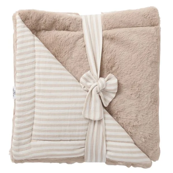 Couverture Luxe rayé galet - Soft Stripes