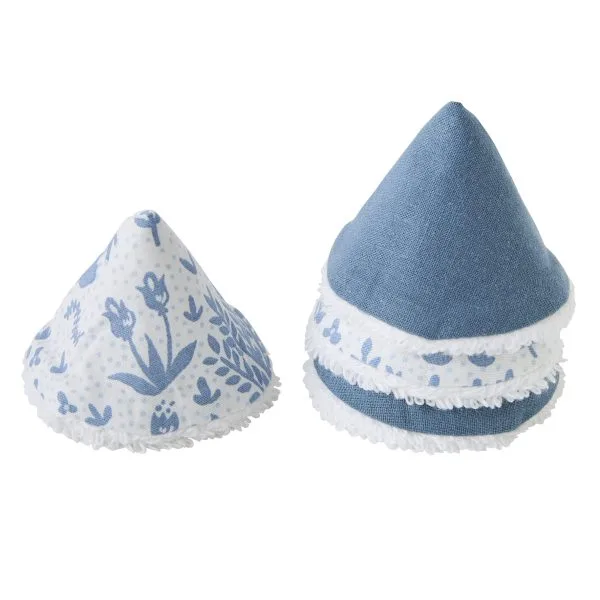 Cônes pare-pipi pierre bleue / imprimé forêt - Lot de 4
