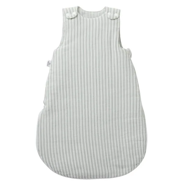 Gigoteuse ouatinée rayé vert de gris - Soft Stripes