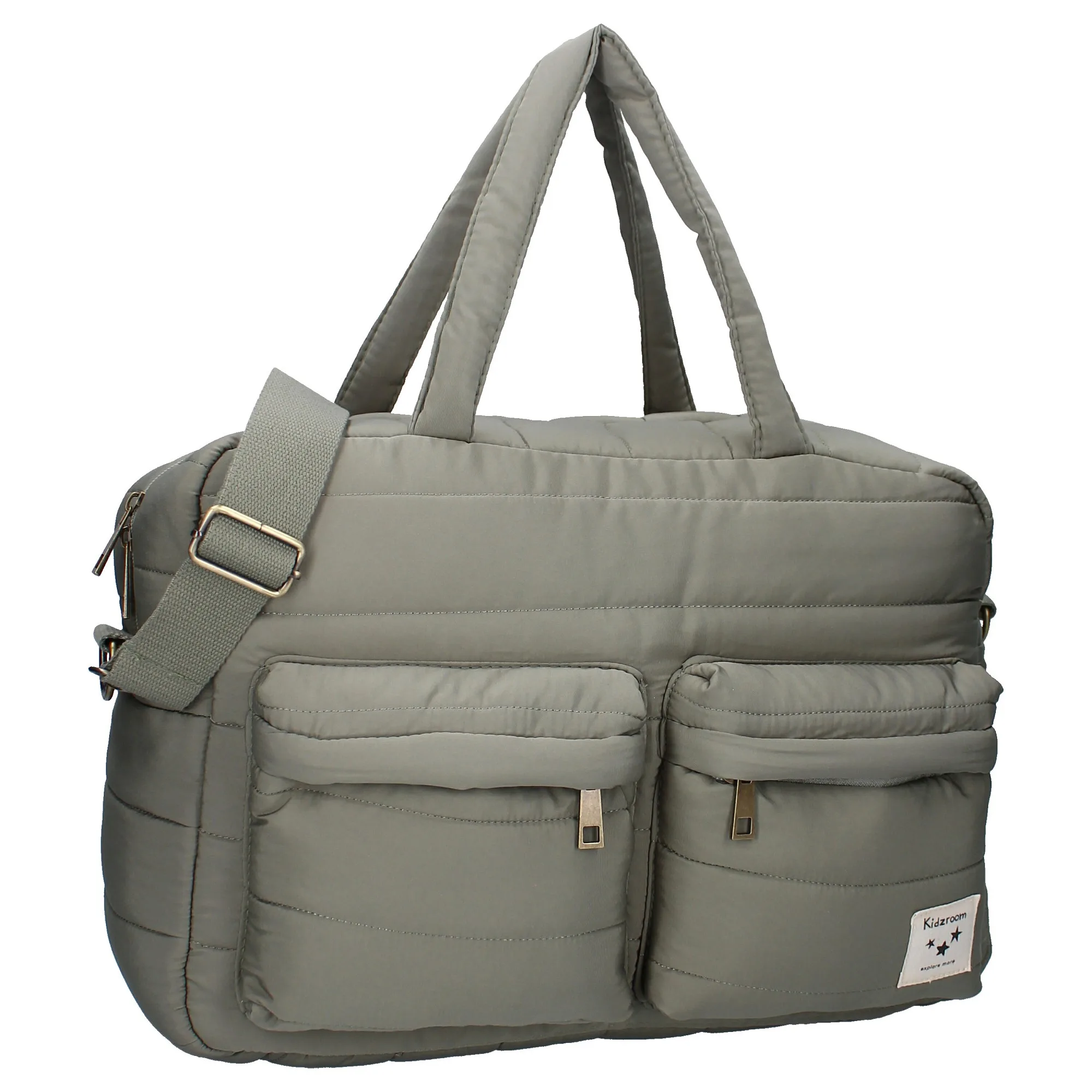 Sac à langer (avec matelas à langer) - Matelassé imperméable vert – Image 4