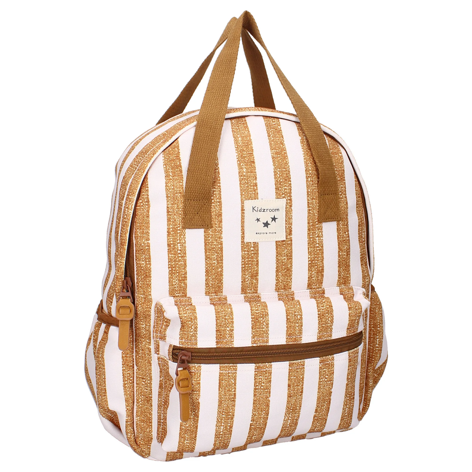 Sac à dos enfant à anses - Rayures caramel – Image 3