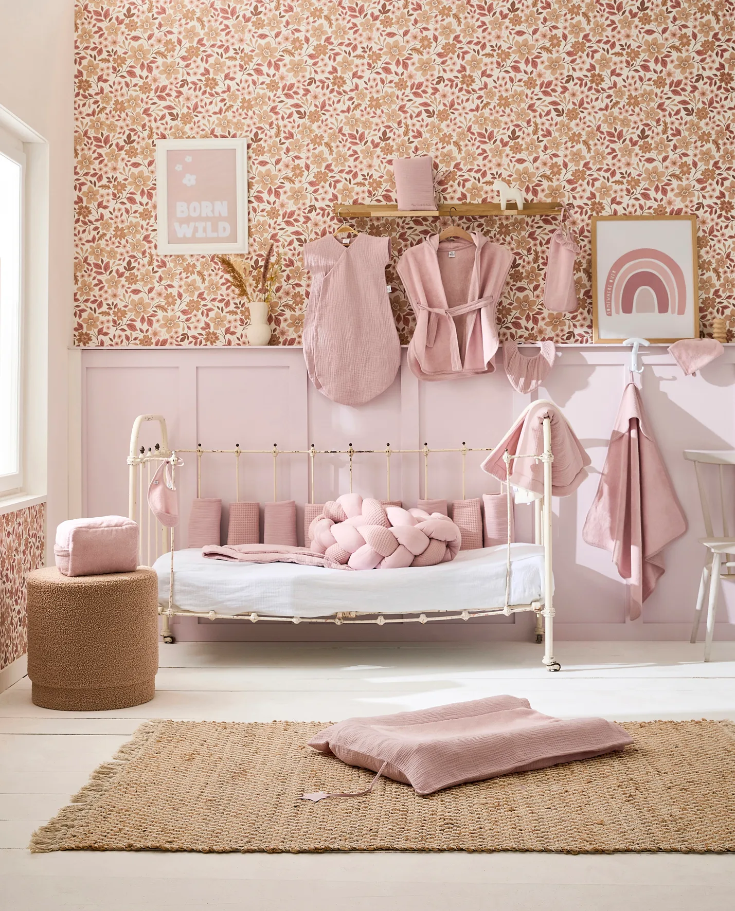 Bavoir naissance bi-matière pétale - Mix & Match – Image 2