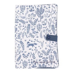 Protège-carnet de santé imprimé forêt bleue