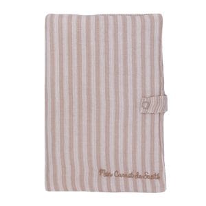 Protège-carnet de santé rayures galet