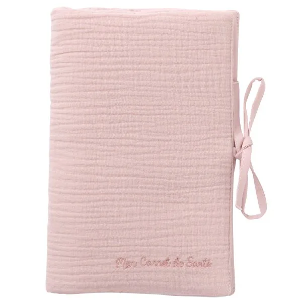 Protège-carnet de santé gaze de coton pétale - Mix & Match