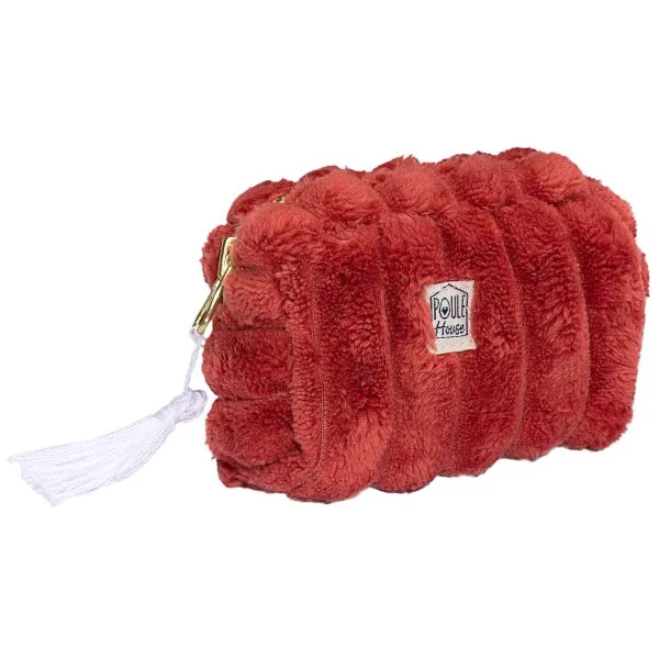 Baby Louise : Mini trousse minky matelassé - paprika - Poule House