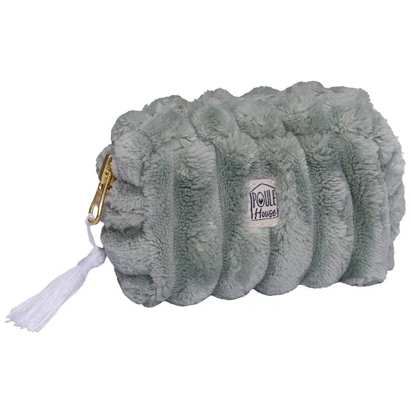 Baby Louise : Mini trousse minky matelassé - sauge - Poule House