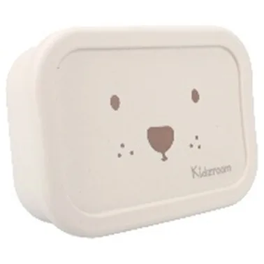 Lunch box 3 compartiments en silicone - Ourson sable