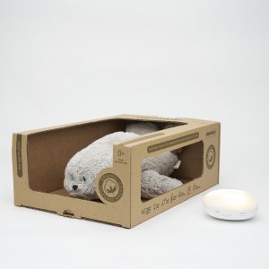 Photo peluche phoque gris - Moonie en boîte