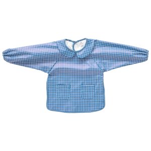 Bavoir tablier bleu carreaux
