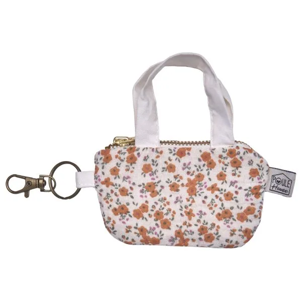 Etui pour écouteurs : mini sac liberty orange - Poule House