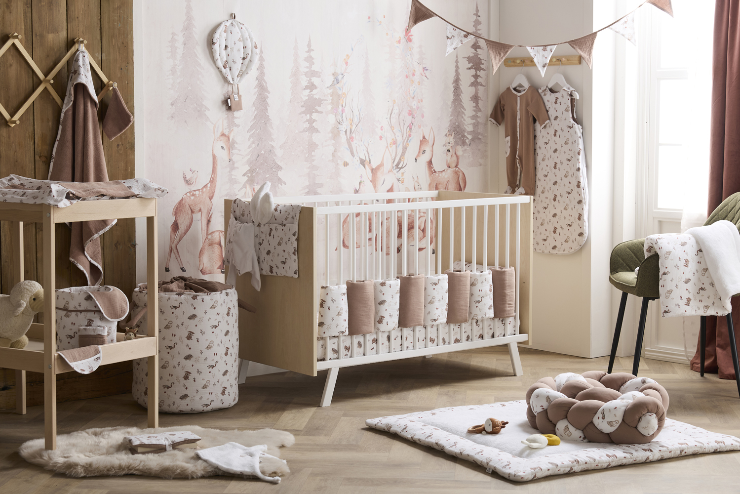 Lot de 2 bavoirs naissance - Cosy Forest – Image 2