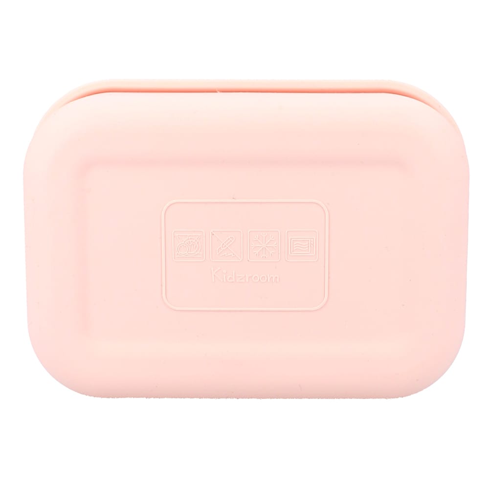 Kidzroom - Lunch box 3 compartiments en silicone - Cœurs rose – Image 5