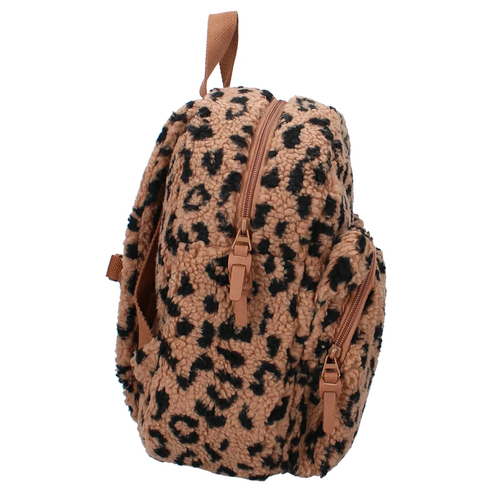 Kidzroom - Sac à dos enfant 31x25x11cm Beary Excited - Sherpa léopard – Image 3