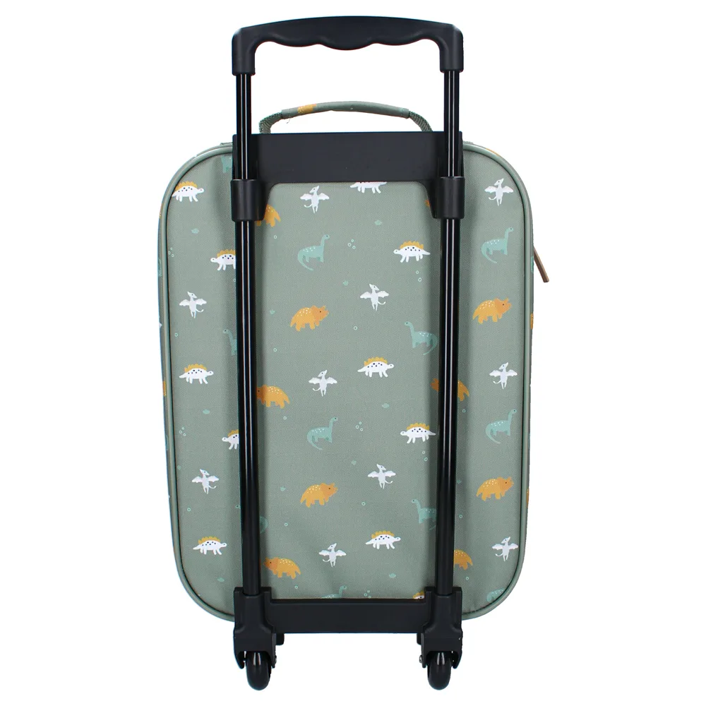 Kidzroom - Valise à roulettes enfant 49x31x14cm - Dinosaures vert – Image 4