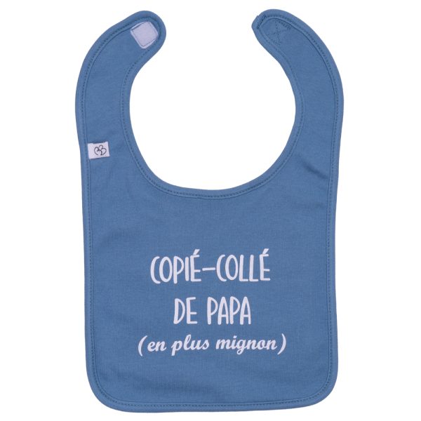 Bavoir "Copié-Collé de Papa…" pierre bleue