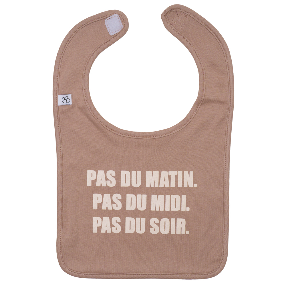 Bavoir "Pas du matin" Mocha