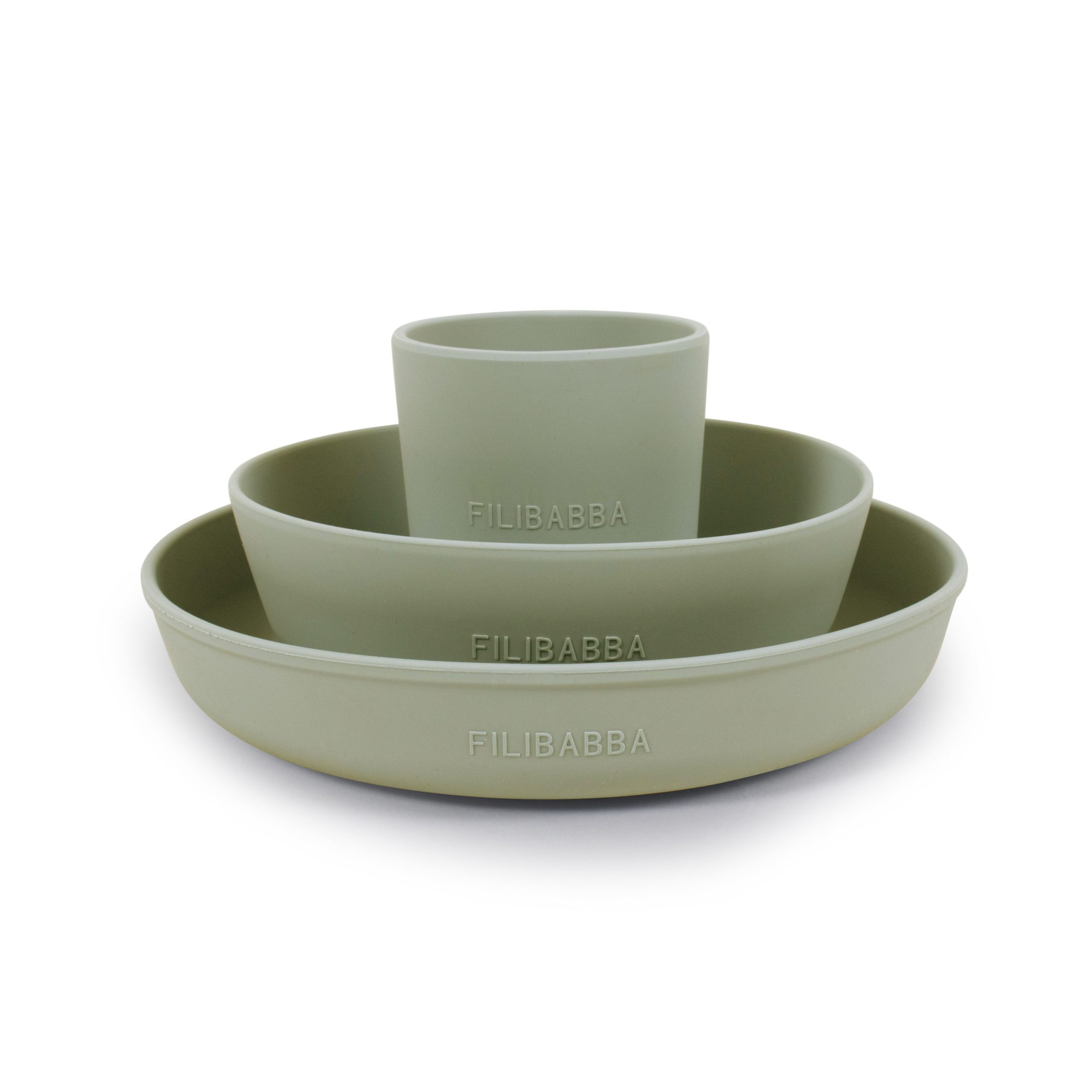 Filibabba – Coffret repas en silicone – Vert