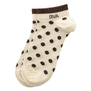 Chaussettes sneakers féminines avec mot "DIVA"
