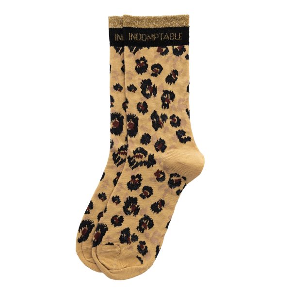 Chaussettes hautes féminines avec mot "INDOMPTABLE"